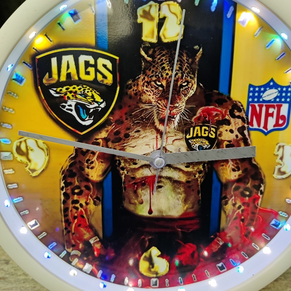 Jaguars led clock man or women
